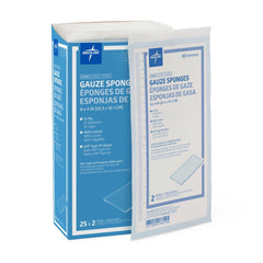 GAUZE,SPONGE,8"X4",12PLY,STERILE,LF,2/PK