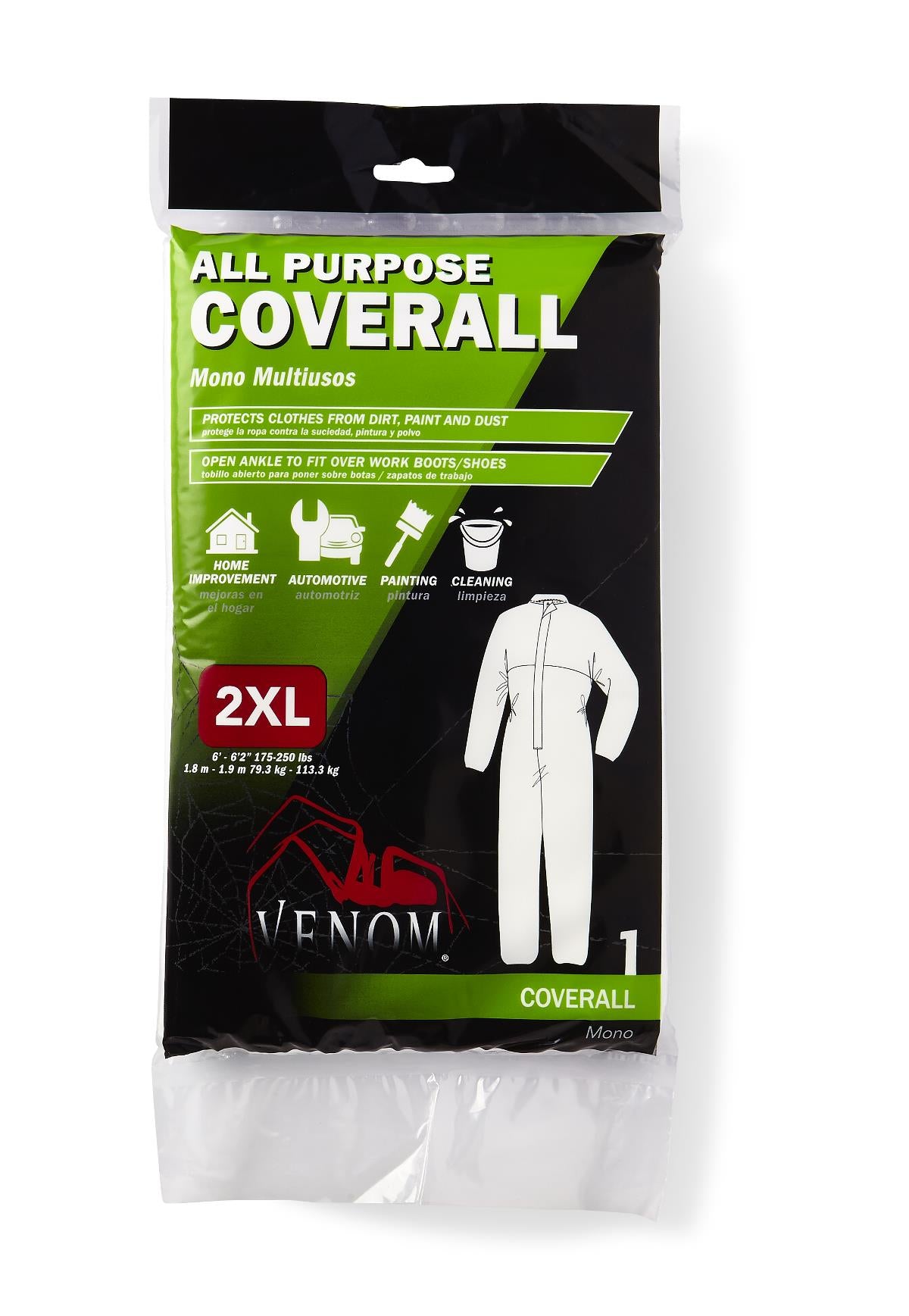 COVERALL,RETAIL,ALL PURPOSE,2XL