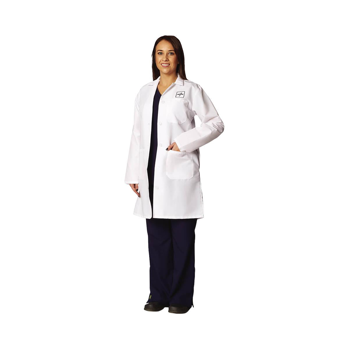 COAT,LAB,LADIES,STAFF LENGTH,WHITE,8