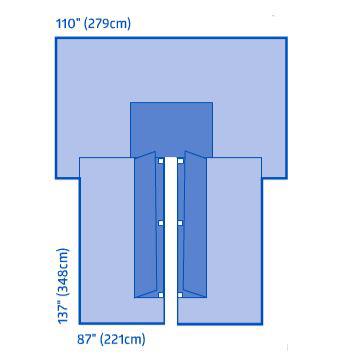 C-V Split Drape