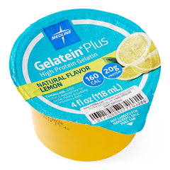 GELATEIN PLUS ACTIVE, LEMON, 4 OZ CUP