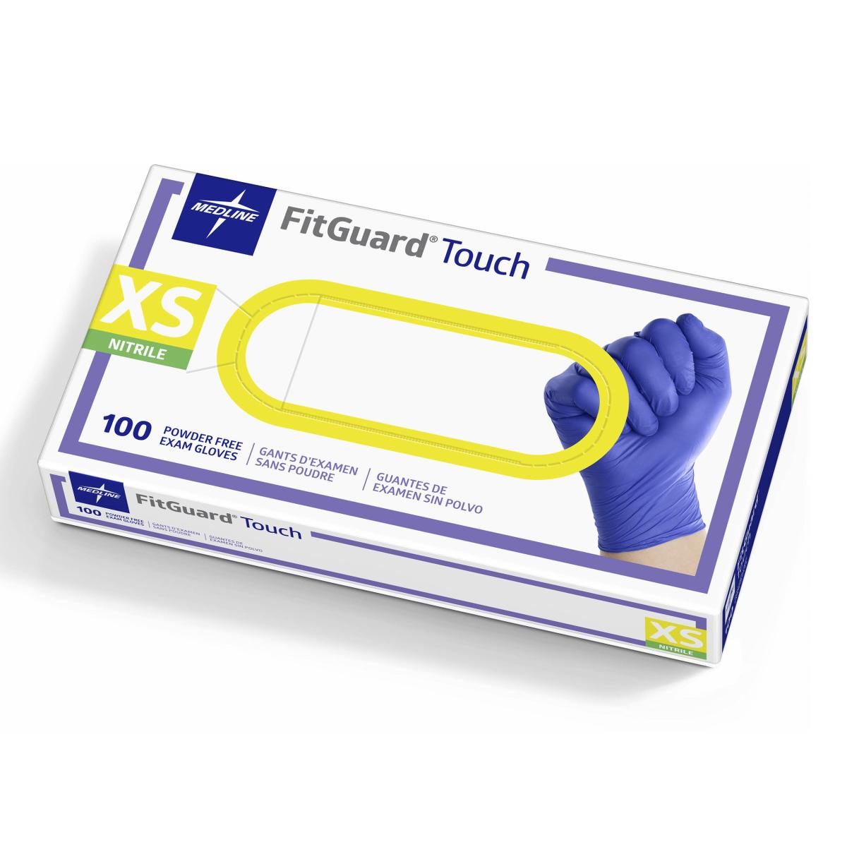 FG TOUCH NITRILE EXAM GLOVES, 100CT, XS