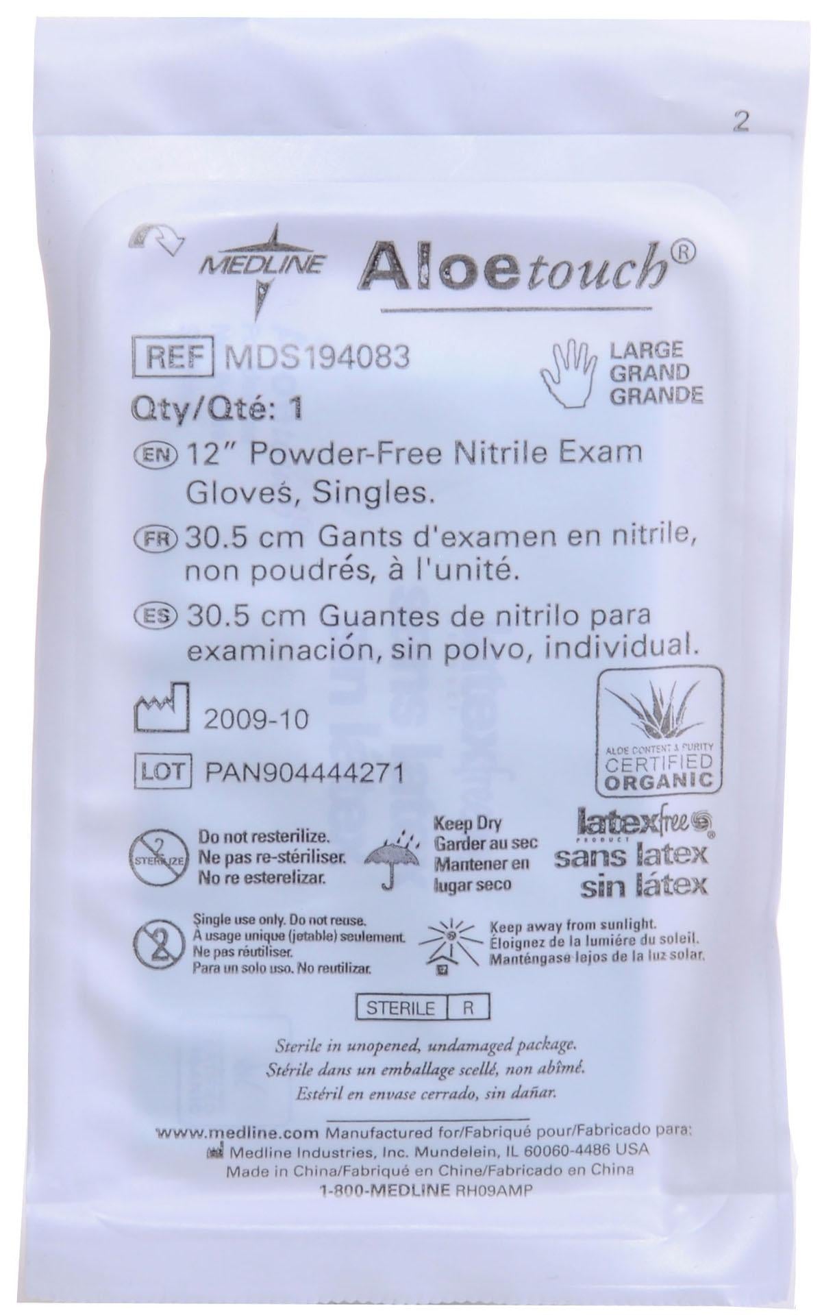 GLOVE,EXAM,NITRILE,ALOE,STRL,12",PAIR,L