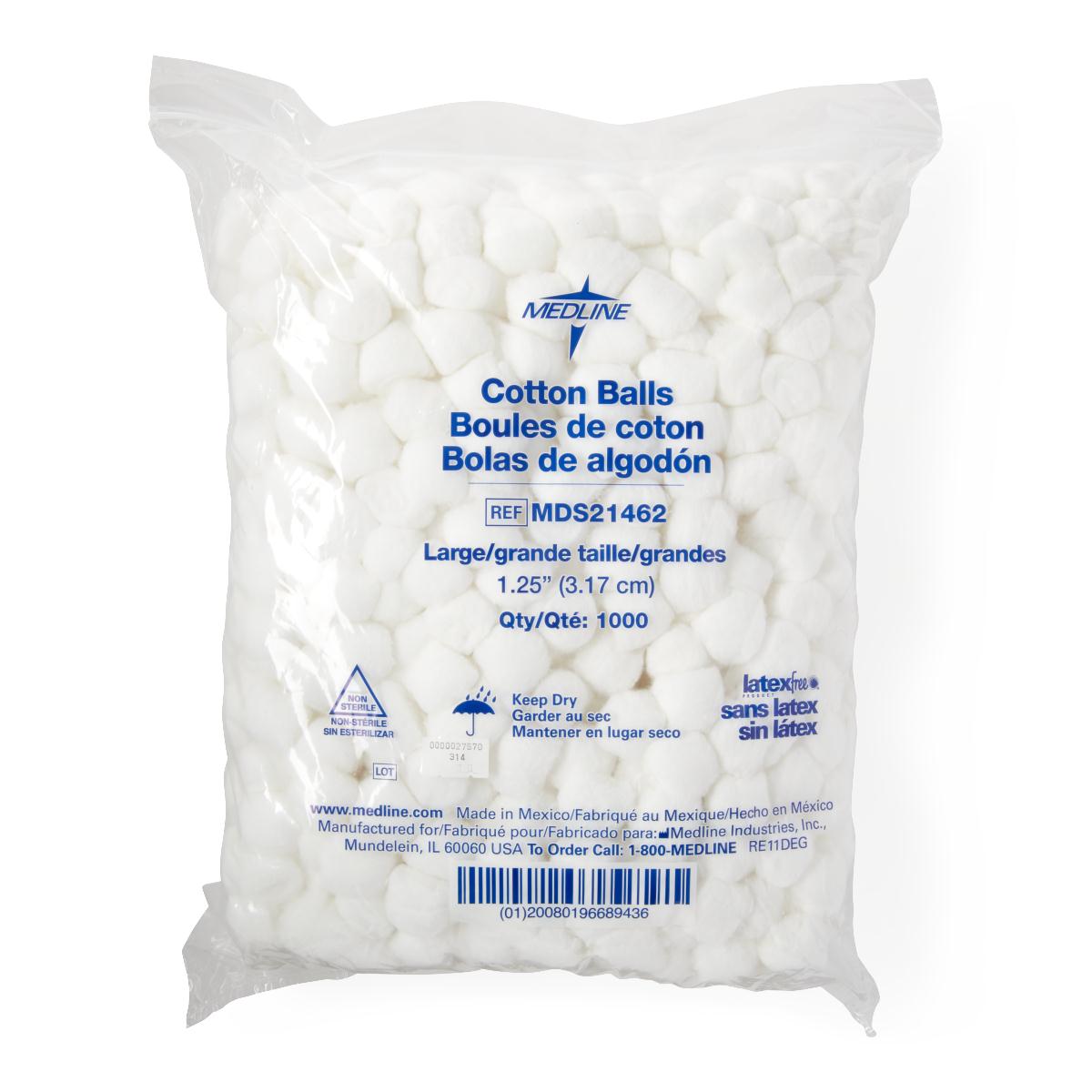 COTTON BALL,LARGE,1.25",NS,1000/BG