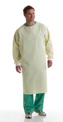 GOWN,COVER,POLY/CTN,YELLOW,UNISEX