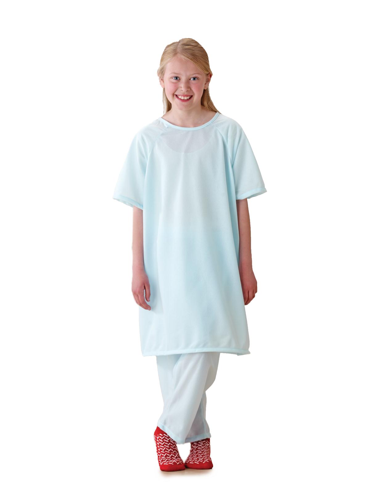 GOWN,PAJAMA,PEDIATRIC,BLUE,LARGE