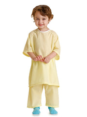 GOWN,PAJAMA,PEDIATRIC,YELLOW,SMALL