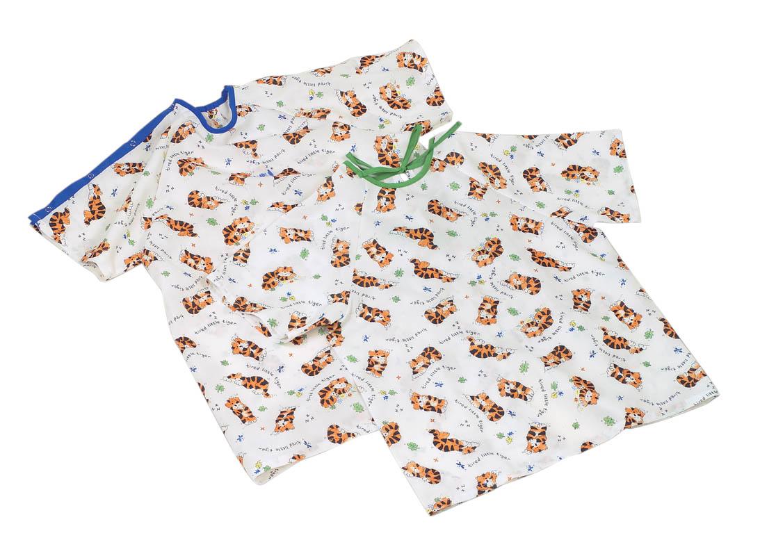 GOWN,IV,PEDIATRIC,TIGER,SNAP SLV,SML