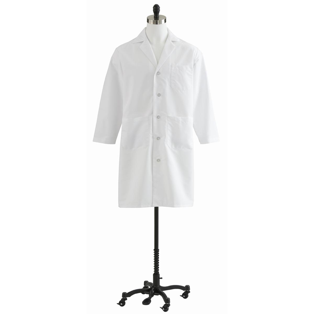 COAT,LAB,MENS,WHITE,FULL LENGTH,38T