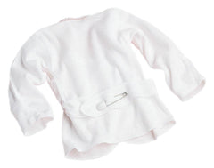 SHIRT,BABY,PINBACK,MITTN CUF,WHT,6MO,6DZ