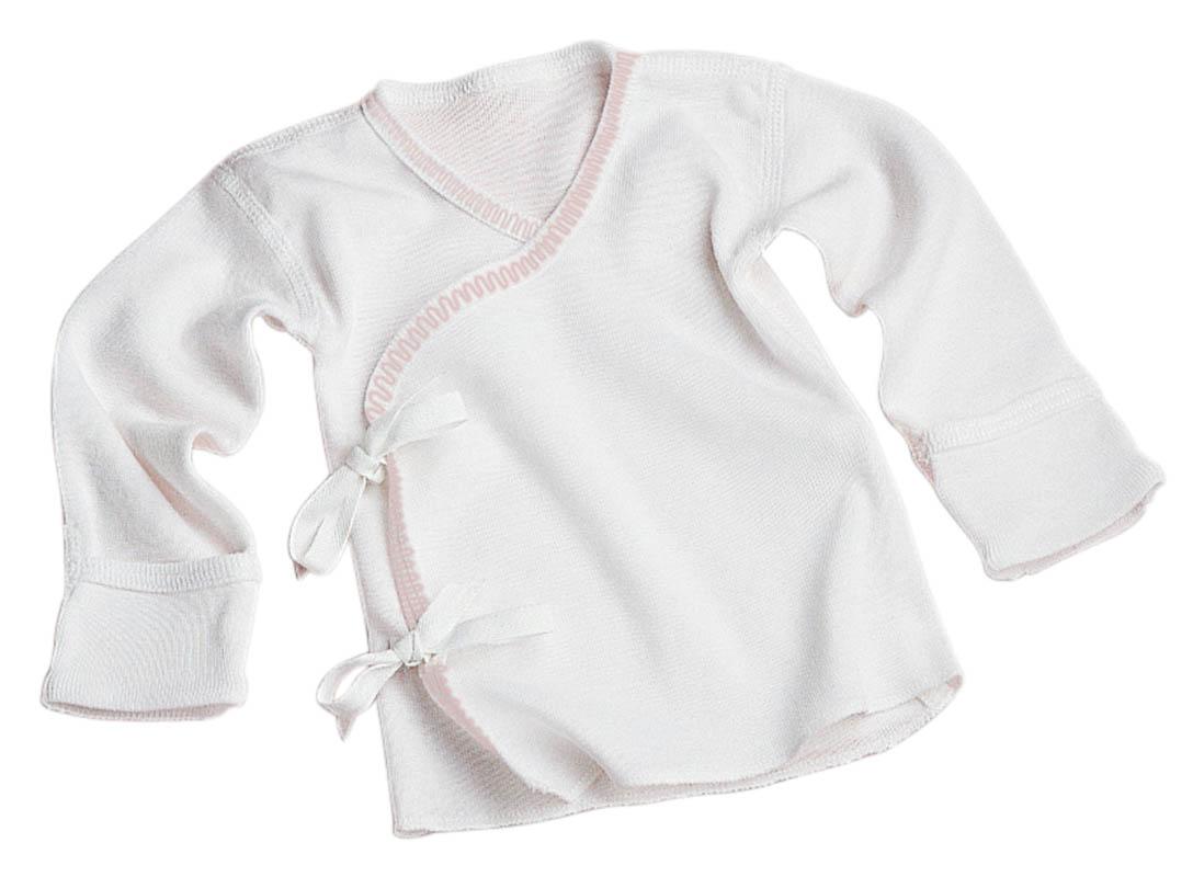 SHIRT,BABY,TIESIDE,MITTEN CUFF,3MO,6DZ