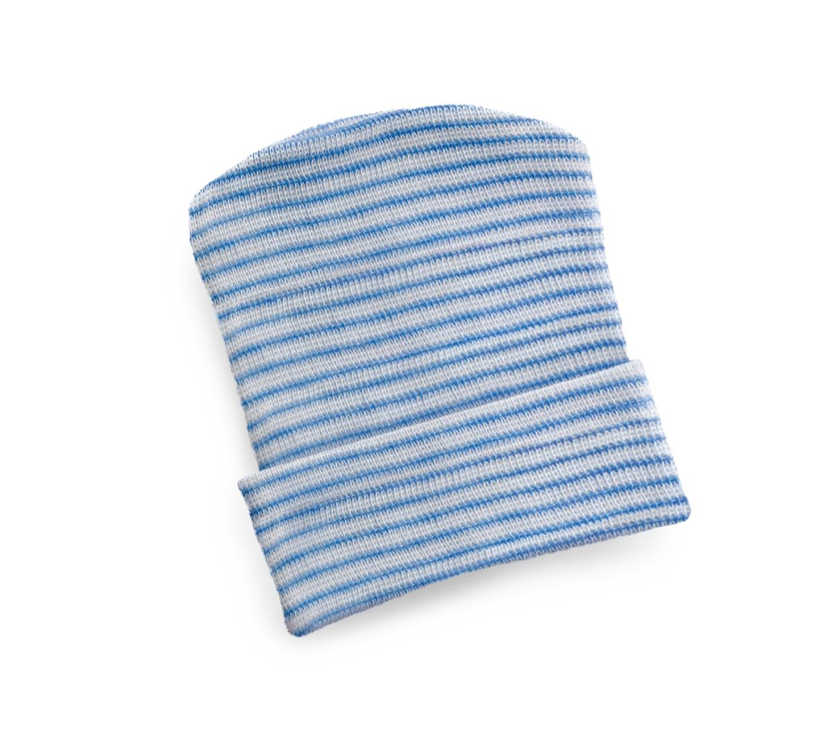 CAP,INFANT,BLUE STRIPE,50 EA/PK