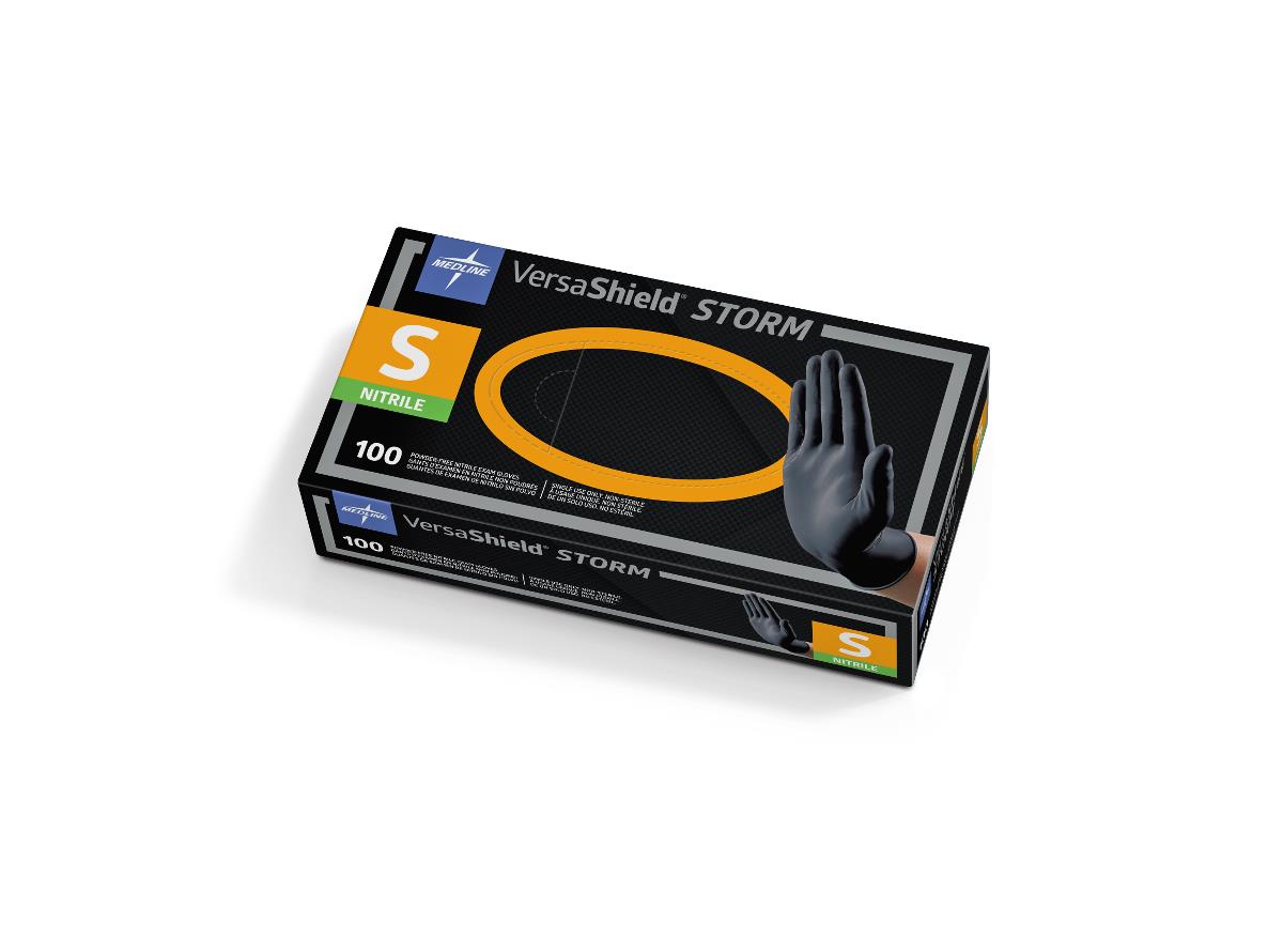 GLOVE,EXAM,NITRILE,VSTORM,BLACK,PF,LF,S
