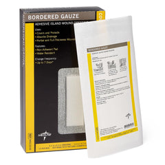 GAUZE, BORDER, 3"X6", 1.5"X4"PAD,STERILE