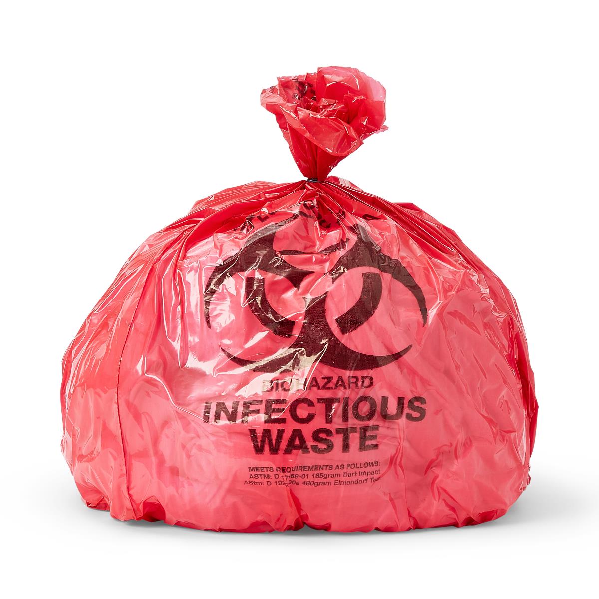 LINER,RED,PRINT,24X24,10GAL,1.2 MIL,FLAT