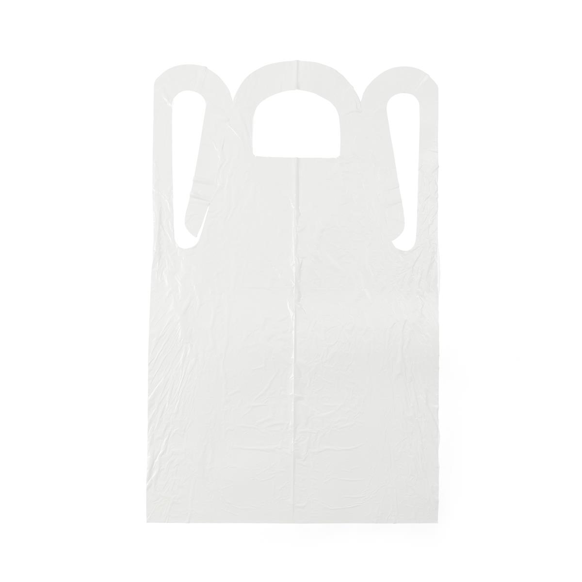 APRON,POLY,28X46,PULLOVER,MIDWT,WHITE