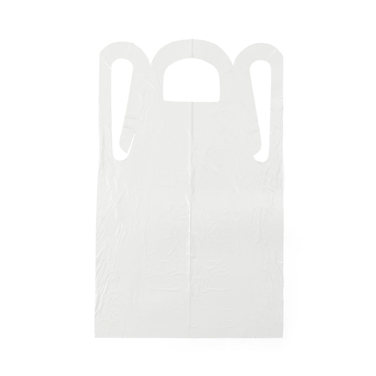 APRON,POLY,28X46,PULLOVER,MIDWT,WHITE