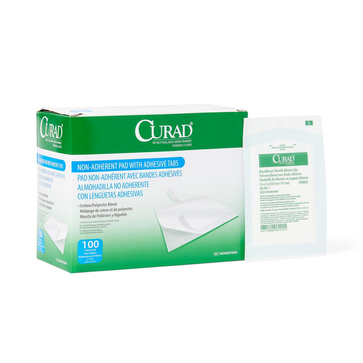 CURAD SterileNonAdherntPad W/AdhesiveTab