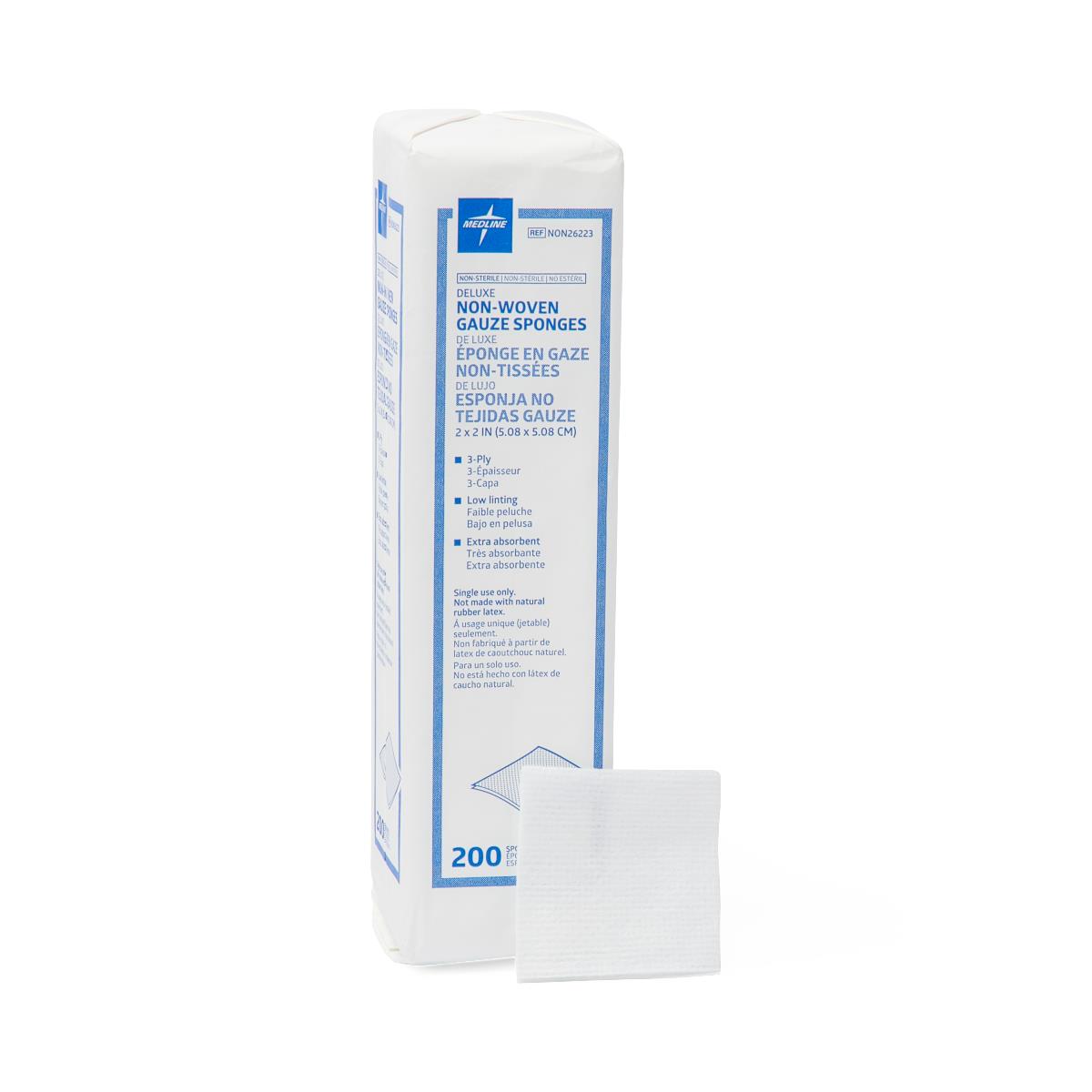 GAUZE,NW,DELUXE,2"X2",3PLY,NS,LF