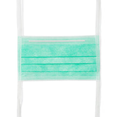 MASK,FACE,ANTI FOG,TAPE,GRN,TIES