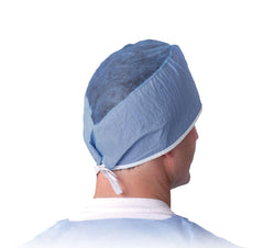 CAP,SURGEON,SCRIM,TIE BACK,BLUE
