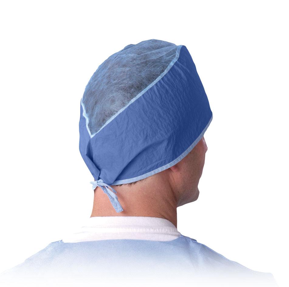CAP,SURGEON,MULTI LAYER,TIE BACK,BLUE