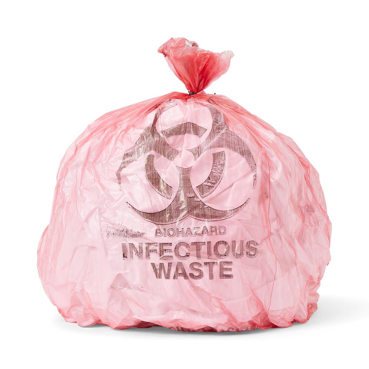 LINER,RED,PRINT,24X24,10 GAL,13 MIC,FLAT