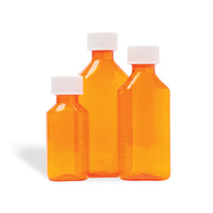 AMBER OVAL BOTTLE, 8 OZ.