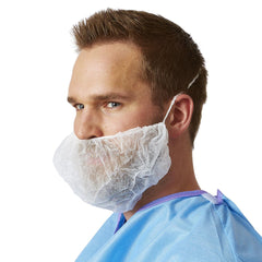 COVER,BEARD,SPUNBOND,ELASTIC,WHT