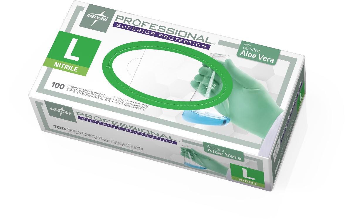 GLOVE,EXAM,CHEMO,NITRILE,ALOE,PF,TXT,L