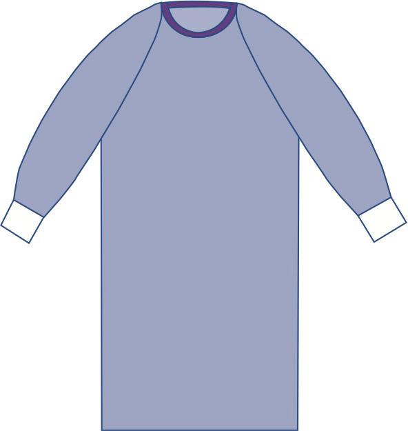 GOWN,AURORA,NONRNF,RAGLAN,XL,100/CS